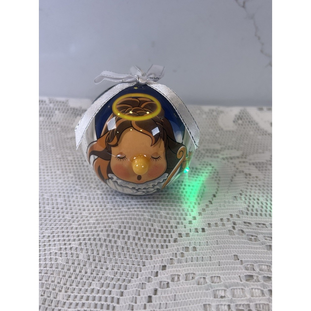 Angel Blinking Light Christmas Ornament Twinkling Treasures 3D W/ Box
